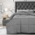 Lux Decor Collection Twin Single Comforter, Microfiber Soft 1PC Duvet Insert - Grey Perspective: back
