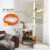 Inq Boutique - Cat Tree Floor Cat Tower 6 Tiers - Adjustable Height 90.6-110.2 - Brown Perspective: back
