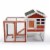 Wooden Rabbit Hutch & Chicken Coop - Luxurious Home for Small Animals Perspective: back