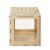 FX070 - Wooden Hamster Cage - Acrylic Hutch for Small Animals - Opening Top, Air Vents Perspective: back