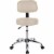 Boss Caressoft Faux Leather Doctor's Stool with Back Beige B245-BG Perspective: back
