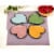 Ceramic Rainbow Plates: Assorted Colors Heart-Shaped Plates, Valentines, Wedding Décor or Perspective: back