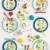 Unique Round Dinner Paper Plates - 9 | Happy Balloon Birthday (Pack of 14) Perspective: back