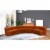 Meridian Furniture Limitless Cognac Velvet Modular 6 Piece Sectional Perspective: back
