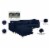 Meridian Furniture Julia Navy Velvet Modular Sectional Perspective: back