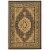 Linon McKinley Mahi Tabriz Power Loomed Polypropylene 5' X 7'6  Rug in Black Perspective: back