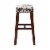 Linon Walt 30.5 Wood Cow Print Bar Stool in Brown Perspective: back