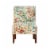 Linon Todd Curved Back Wood Upholstered Slipper Chair in Calypso Multi-Color Perspective: back