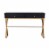 Linon Campaign Two-Drawer Metal Desk in Black Perspective: back