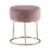 Linon Carly Metal Accent Vanity Stool in Pink Perspective: back