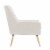 Linon Trelis Wood Upholstered Sherpa Accent Chair in Natural Perspective: back