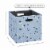Linon Lane Two Pack Fabric Daisy Storage Bins in Blue Perspective: back