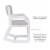 Linon Warley Solid Wood Commercial Grade Two Position Sled Base Chair in White Perspective: back