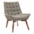 Linon Cruz Wood Accent Chair Tufted in Gray Perspective: back