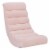 Linon Grayson Wood Sherpa Upholstered Game Rocking Chair in Pink Perspective: back