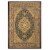 Linon Elegance Mahi Power Loomed Polypropylene 2'x3' Rug in Black Perspective: back