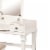 Wooden Vanity Set with Flip Top Mirror and 2 Drawers, White and Beige Perspective: back