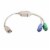 C2G 1ft USB to PS/2 Keyboard/Mouse Adapter Cable - Beige Perspective: back