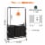 3 Bags Laundry Sorter With Garment Hanging Bar Laundry Hamper Rolling Cart Laundry Basket Or Perspective: back
