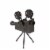 Uma Enterprises Metal Movie Camera Table Decor with Tripod Base - Brown Perspective: back