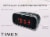 Timex® Space Saving LED Alarm Clock - Black Perspective: back