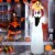 Gymax 6FT Halloween Inflatable Blow Up Ghost w/ Pumpkin LED Lights Yard Decoration Perspective: back