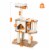 46'' Modern Wooden Cat Tree with Platform & Washable Cushions for Kittens & Cats Perspective: back