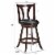 Gymax Set of 2 Swivel Bar stool 24'' Counter Height Leather Padded Dining Kitchen Chair Perspective: back