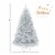 6 FT Silver Tinsel Christmas Tree Artificial Hinged Tree Holiday Decoration Perspective: back