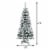 4.5ft Pre-lit Pencil Snow Flocked Pencil Christmas Tree Holiday Decoration Perspective: back