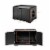 Gymax Cat Litter Box Wooden Enclosure Pet House Sidetable Washroom Storage Bench Black Perspective: back