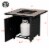 Gymax 30'' Gas Fire Table 50,000 BTU Square Propane Fire Pit Table Patio Yard Perspective: back