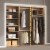 22.5 in. L x 14 in. D Brown MDF Wood Shelf Tall Hanging Closet Unit Perspective: back