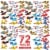 Neliblu 72pc Airplane Glider Party Favors for Kids - Bulk Toys Perspective: back