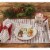 Park Designs Holiday Tree Stripe Placemat Set- White Perspective: back