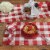Park Designs Buffalo Check Placemat Set - Red & Cream Perspective: back
