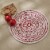 Split P Medallion Round Printed Placemat Set - Red Perspective: back