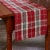 Park Designs Sketchbook Snowman Plaid Table Runner - 54 L - Red Perspective: back