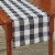 Park Designs Buffalo Check Backed Table Runner - 54''L - Black & Cream Perspective: back