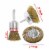 Wideskall 3 Pieces Brass Wheel & Cup Wire Brush Drill Bit Set Rust Paint Cleaning Attachment Perspective: back
