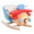 Kid's Rocking Horse Plane Seat Riding Plush Cartoon Chair w/ Seat Belt & Songs Perspective: back