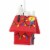 Hallmark  Peanuts Snoopy on Decorated Doghouse Christmas Ornament Perspective: back