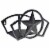Liberty Garden Decorative Steel Liberty Star Garden Hose Butler Wall Storage Perspective: back