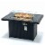 LeisureMod Mace Wicker Patio Modern Black Propane Fire Pit Table Perspective: back