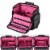 Byootique Lightweight Makeup Bag Cosmetic Rolling Trolley Traveling Storage Case Perspective: back