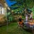 10 Ft String Light Pole Outdoor Metal Pole Aluminum Patio Backyard Party 2 Pack Perspective: back