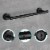 Aquaterior 5-Piece Bathroom Hardware Set Stainless Steel Towel Bar Toilet Paper Holder Hook Perspective: back