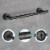 Aquaterior 5-Piece Bathroom Hardware Set Wall Mount 15 Towel Bar Toilet Paper Holder Hook Perspective: back