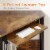 ODK Corner Triangle Computer Desk w/ Storage Space & Keyboard Tray, Rustic Brown Perspective: back