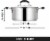 5 qt. Stainless Steel Aluminum Nonstick Stock Pot in Stainless Steel with Lid Perspective: back